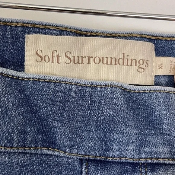 Soft Surroundings Jeans XL Light Blue Denim Pants Stretch - Picture 3 of 4